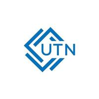 utn tecnología letra logo diseño en blanco antecedentes. utn creativo iniciales tecnología letra logo concepto. utn tecnología letra diseño. vector