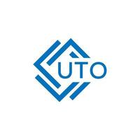 UTO technology letter logo design on white background. UTO creative initials technology letter logo concept. UTO technology letter design. vector