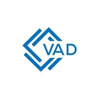 vad tecnología letra logo diseño en blanco antecedentes. vad creativo iniciales tecnología letra logo concepto. vad tecnología letra diseño. vector