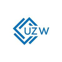 UZW technology letter logo design on white background. UZW creative initials technology letter logo concept. UZW technology letter design. vector