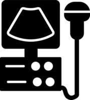 icono de vector de máquina de ultrasonido