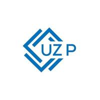 UZP technology letter logo design on white background. UZP creative initials technology letter logo concept. UZP technology letter design. vector