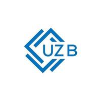UZB technology letter logo design on white background. UZB creative initials technology letter logo concept. UZB technology letter design. vector