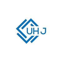 UHJ technology letter logo design on white background. UHJ creative initials technology letter logo concept. UHJ technology letter design. vector