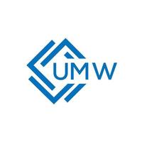 umw tecnología letra logo diseño en blanco antecedentes. umw creativo iniciales tecnología letra logo concepto. umw tecnología letra diseño. vector