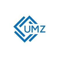 UMZ technology letter logo design on white background. UMZ creative initials technology letter logo concept. UMZ technology letter design. vector