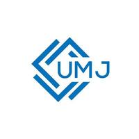 UMJ technology letter logo design on white background. UMJ creative initials technology letter logo concept. UMJ technology letter design. vector