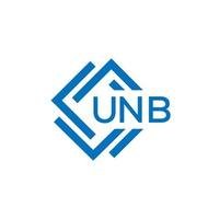 unb tecnología letra logo diseño en blanco antecedentes. unb creativo iniciales tecnología letra logo concepto. unb tecnología letra diseño. vector