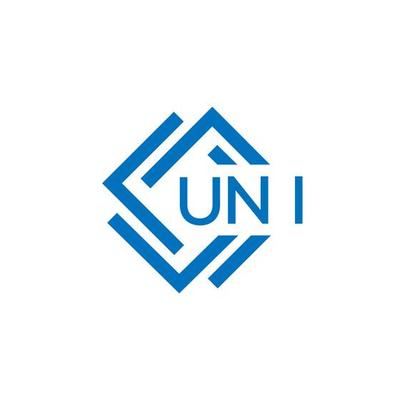 UNI technology letter logo design on white background. UNI creative initials technology letter logo concept. UNI technology letter design.