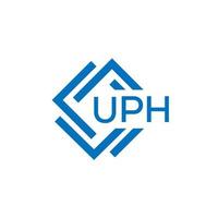 UPH technology letter logo design on white background. UPH creative initials technology letter logo concept. UPH technology letter design. vector