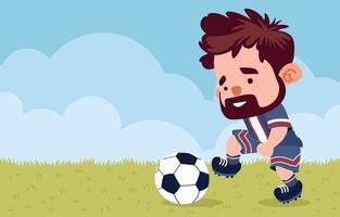 Football Player Dribbling Ball Background vector