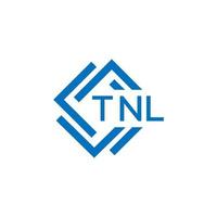 tnl tecnología letra logo diseño en blanco antecedentes. tnl creativo iniciales tecnología letra logo concepto. tnl tecnología letra diseño. vector