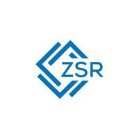 ZSR technology letter logo design on white background. ZSR creative initials technology letter logo concept. ZSR technology letter design. vector