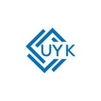 uyk tecnología letra logo diseño en blanco antecedentes. uyk creativo iniciales tecnología letra logo concepto. uyk tecnología letra diseño. vector