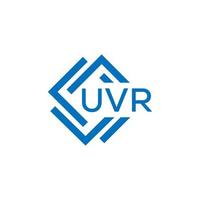 UVR tecnología letra logo diseño en blanco antecedentes. UVR creativo iniciales tecnología letra logo concepto. UVR tecnología letra diseño. vector