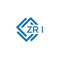 ZRI technology letter logo design on white background. ZRI creative initials technology letter logo concept. ZRI technology letter design. vector