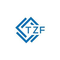 tzf tecnología letra logo diseño en blanco antecedentes. tzf creativo iniciales tecnología letra logo concepto. tzf tecnología letra diseño. vector