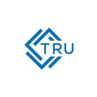 TRU technology letter logo design on white background. TRU creative initials technology letter logo concept. TRU technology letter design. vector