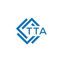 TTA technology letter logo design on white background. TTA creative initials technology letter logo concept. TTA technology letter design. vector