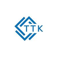 TTK technology letter logo design on white background. TTK creative initials technology letter logo concept. TTK technology letter design. vector