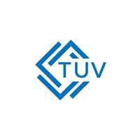 tuv tecnología letra logo diseño en blanco antecedentes. tuv creativo iniciales tecnología letra logo concepto. tuv tecnología letra diseño. vector