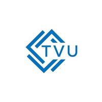 TVU technology letter logo design on white background. TVU creative initials technology letter logo concept. TVU technology letter design. vector