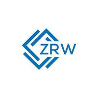 ZRW technology letter logo design on white background. ZRW creative initials technology letter logo concept. ZRW technology letter design. vector