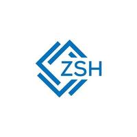 ZSH technology letter logo design on white background. ZSH creative initials technology letter logo concept. ZSH technology letter design. vector