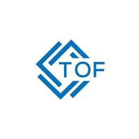 tof tecnología letra logo diseño en blanco antecedentes. tof creativo iniciales tecnología letra logo concepto. tof tecnología letra diseño. vector