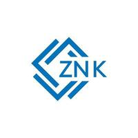ZNK technology letter logo design on white background. ZNK creative initials technology letter logo concept. ZNK technology letter design. vector