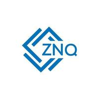 ZNQ technology letter logo design on white background. ZNQ creative initials technology letter logo concept. ZNQ technology letter design. vector