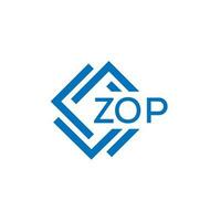 ZOP technology letter logo design on white background. ZOP creative initials technology letter logo concept. ZOP technology letter design. vector