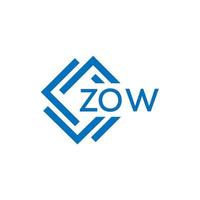 zow tecnología letra logo diseño en blanco antecedentes. zow creativo iniciales tecnología letra logo concepto. zow tecnología letra diseño. vector