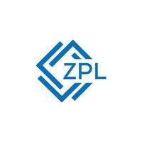 ZPL technology letter logo design on white background. ZPL creative initials technology letter logo concept. ZPL technology letter design. vector