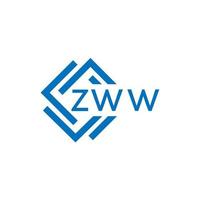 ZWW technology letter logo design on white background. ZWW creative initials technology letter logo concept. ZWW technology letter design. vector