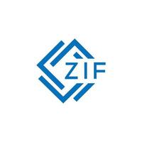 ZIF technology letter logo design on white background. ZIF creative initials technology letter logo concept. ZIF technology letter design. vector