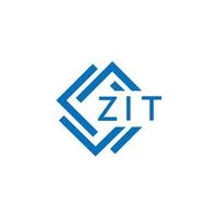 ZIT technology letter logo design on white background. ZIT creative initials technology letter logo concept. ZIT technology letter design. vector