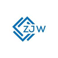 ZJW technology letter logo design on white background. ZJW creative initials technology letter logo concept. ZJW technology letter design. vector