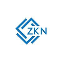 zkn tecnología letra logo diseño en blanco antecedentes. zkn creativo iniciales tecnología letra logo concepto. zkn tecnología letra diseño. vector