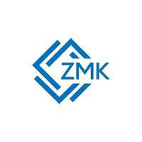 zmk tecnología letra logo diseño en blanco antecedentes. zmk creativo iniciales tecnología letra logo concepto. zmk tecnología letra diseño. vector