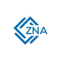 ZNA technology letter logo design on white background. ZNA creative initials technology letter logo concept. ZNA technology letter design. vector