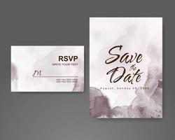 Wedding invitation with abstract watercolor background vector