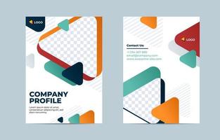 Gradient Triangular Company Profile vector