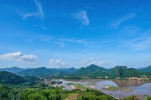 Beautiful landscape view on Phu Lamduan at loei thailand.Phu Lamduan is a new tourist attraction and viewpoint of mekong river between thailand and loas. photo