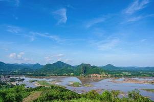 hermosa paisaje ver en phu lamduan a loei tailandia.phu lamduan es un nuevo turista atracción y punto de vista de mekong río Entre Tailandia y loas. foto