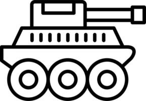 icono de vector de tanque militar