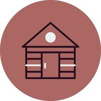 Wood Cabin Vector Icon