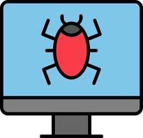 icono de vector de virus informático