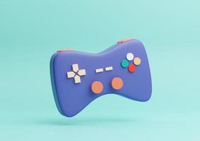 Simple wireless gamepad for gaming 3d rendering illustration. photo