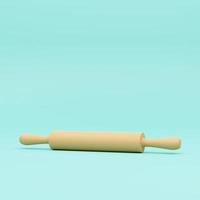 3d illustration of kitchenware stuff rolling pin photo